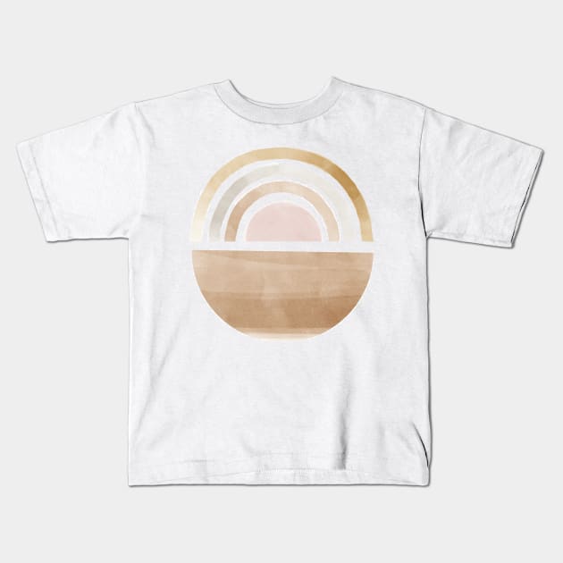 Rainbow Watercolor Kids T-Shirt by Designs by Katie Leigh